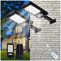 Luminária Solar Externa 20000 Lumens com Controle Remoto 300W, DHRTARA, Preto