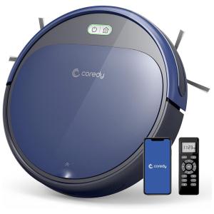 Aspirador de Pó Robô 3 em 1, 1700Pa, com Controle de Voz e App, Recarregável, COREDY R380, Azul