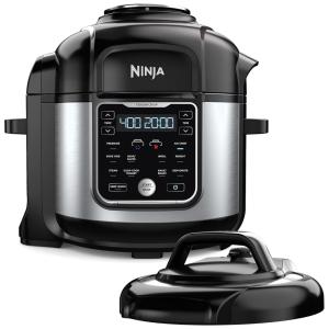 Panela de Pressão Elétrica 8L com 12 Predefinições, Painel de Led e Aço Inoxidável, 110V 1760W, NINJA OS401, Prateado