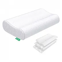Travesseiro Ortopédico Cervical para Alívio de Tensão no Pescoço, Tamanho King com Capa Removível, UTTU, Branco