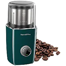 Moedor de Café Elétrico sem Fio com Tigela Removível de Aço Inoxidável, 110V 200W, Nueve Five, Verde