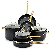 Conjunto de Panelas e Frigideiras Antiaderentes com Revestimento de Cerâmica, 10 Peças, GREENPAN CC003800 001, Preto