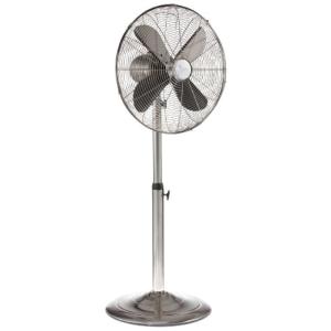 Ventilador de Piso com Pedestal, 3 Velocidades e Altura Ajustável, 110V 45W, Deco BREEZE Retrô DBF0208, Prata