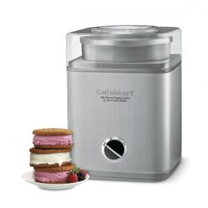 Sorveteira 2 Litros Automática Sem BPA Aço Inoxidável Isolamento Duplo, CUISINART ICE 30BC, Prateado