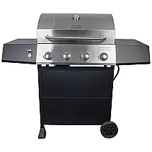 Grelhador a gás, 54, tamanho real com quatro queimadores, CUISINART CGG 7400, Cinza