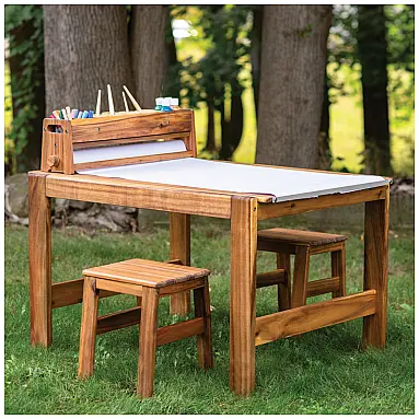 Mesa de arte infantil externa