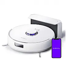 Robô Aspirador Narwal Freo X Plus Branco 2-em-1 Com Autoesvaziamento 7800Pa LiDAR 110V