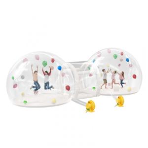 Casa de Bolhas Inflável Albott Dupla , com Dois Domos Infláveis e Bombas de Ar de 750W e 650W para Festas de Aniversário