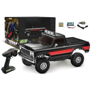 Panda Hobby Carrinho de Controle Remoto 4x4 Off Road, c, Luzes de LED, Recarregável, Preto