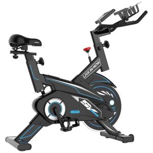 pooboo Indoor Cycling Bike, Exercise Bike Magnetic Resistance Stationary Bike Belt Drive with Tablet Holder and LCD Monitor for Home Cardio