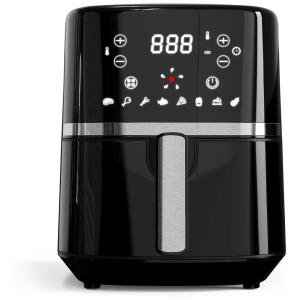 Fritadeira Elétrica AirFryer 8 em 1, Capacidade 5L com Painel Digital, 110V 1500W, BESILE, Preto