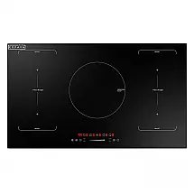 Cooktop de indução 91cm Empava preto 5 zonas vidro cerâmico bridge, timer e controle touch 10200W 220V