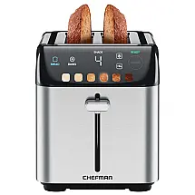 Torradeira Inteligente de 2 Fatias com 6 Configurações de Tostagem e Painel Digital, 110V 850W, Chefman, Prata
