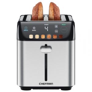 Torradeira Inteligente de 2 Fatias com 6 Configurações de Tostagem e Painel Digital, 110V 850W, Chefman, Prata