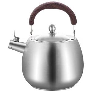 Chaleira de Chá GHJETW 4 Litros em Aço Inoxidável com Apito, Prata