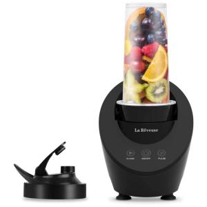 La Reveuse Liquidificador Pessoal Portátil com Copo Esportivo de 300 mL, 200W, 110V, Preto