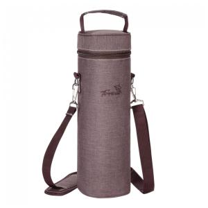 Bolsa Térmica para Vinho Tirrinia, Ideal para Piquenique,Transporte de Garrafa de 750ml, Alça de Ombro, Portátil