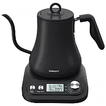 Chaleira Elétrica 800mL em Aço Inoxidável com Desligamento Automático e Proteção Contra Fervura, 110v, SUMSATY, Preto