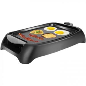 Grill Elétrico Antiaderente com Controle de Temperatura, 110V 1000W, Nozaya, Preto