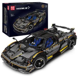 Kit de Construção Carro Esportivo Tecnológico com 4802 Peças para Crianças, Mould King, Preto