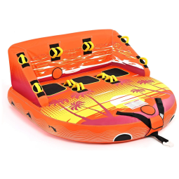 Boia Rebocável Inflável Para 3 Pessoas, Resistente, XGEAR, Laranja