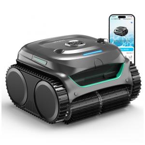 Aspirador Robótico para Piscinas WYBOT C2, Cinza, Sistema de Filtração Dupla Ultra-fina, Três Motores, Sem Fio, Modelo 2025
