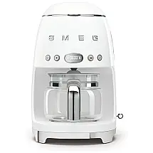 Máquina de Café Expresso 10 xícaras em Aço Inoxidável, 110V, Smeg 50s Retro, Branca