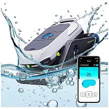 Robô Aspirador de Piscina Sem Fio com Controle Navegação Ultrassônica e Escalada em Parede, 110V, Degrii, Branco