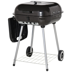 Churrasqueira a Carvão Portátil e Compacto serve até 4 Pessoas, OUTSUNNY, Preto