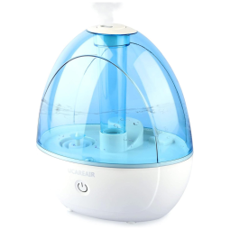 Umidificador Ultrassônico Portátil UCAREAIR 2 Litros até 30H e Giratório em 360 , 110V, Branco e Azul