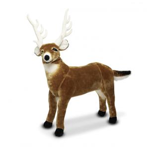 Pelúcia Cervo 90 cm de Comprimento com Design Realista para Crianças Acima de 3 Anos, Melissa & Doug, Marrom
