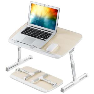 Mesa de laptop para cama, ajustável de altura e ângulo para computador com pernas dobráveis, piso por NEARPOW