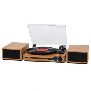 Toca-Discos de Vinil com Alto-Falantes Externos BT 5.3 Wireless Portátil,Udreamer,