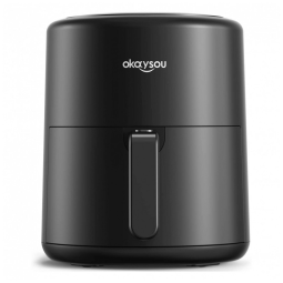 Fritadeira Elétrica AirFryer 4.3L com Painel Digital e Cesto Antiaderente, 1500W, 110v, OKAYSOU Dance430, Preto