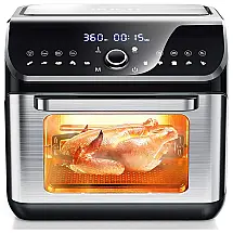 IKICH Fritadeira Elétrica AirFyer, Capacidade 9L com Painel Digital, 1500W, 110V, Prata