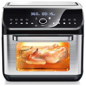 IKICH Fritadeira Elétrica AirFyer, Capacidade 9L com Painel Digital, 1500W, 110V, Prata