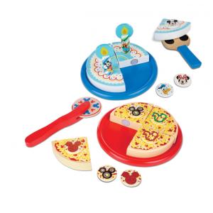 Bolo e Pizza de Aniversario de Madeira, Tema Mickey Mouse com 32 Peças para Crianças Acima de 3 Anos, Melissa & Doug