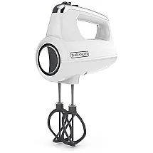 Batedeira de Mão com 5 Velocidades, Acessórios e Capa, 250W, Branca, 110v, BLACKDECKER MX600W, Branco