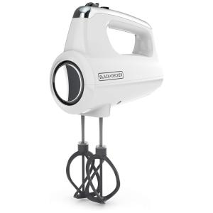 Batedeira de Mão com 5 Velocidades, Acessórios e Capa, 250W, Branca, 110v, BLACKDECKER MX600W, Branco