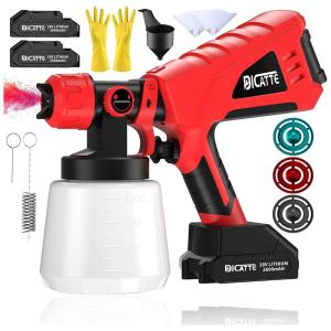 Pistola de Pintura Pulverizadora DICATTE 1L com 3 Modos de Pulverização, Vermelha