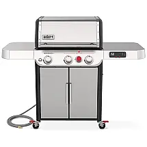 Churrasqueira a Gás Natural, Aço Inoxidável, Weber Genesis Smart SX 325S NG, Preta e Prata