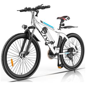 VIVI Bicicleta Elétrica Motorizada 21 Velocidades e 4 Modos, 350W, Branco