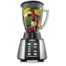Liquidificador de Bancada 1,4L de Capacidade com 7 Velocidades, 110V 600W, Oster BVCB07-Z00-NP0, Preto e Cinza