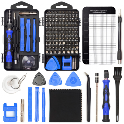 Kit de Chaves de Fenda Magnética de Precisão STREBITO 124 Peças Azul 101 Bits CR-V 4mm