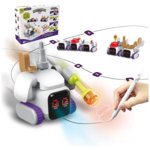 BOTZEES Conjunto de Robôs de Codificação e Programação STEM para Crianças a Partir de 3 Anos, PAI TECHNOLOGY, Branco