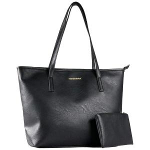 Bolsa de Ombro Feminina em Couro Sintético com Carteira, Montana, Cinza