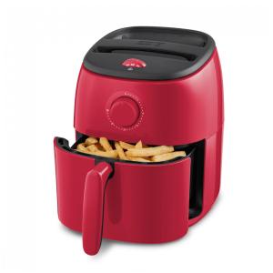 Fritadeira Elétrica AirFryer 2.6L com Frigideira Antiaderente e Desligamento Automático, 1000W, 110V, DASH DCAF200GBRD02, Vermelho