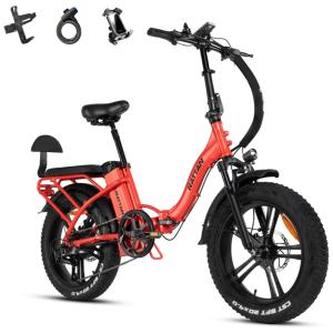 Rattan Bicicleta Elétrica Motorizada 7 Velocidades e 5 Modos, 500W, Laranja