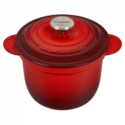 Panela de Ferro Fundido para Arroz 2L Esmaltada e Antiaderente, Cereja, LE CREUSET LS4101S 1867SS, Vermelho