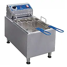 Fritadeira Elétrica Dupla Profissional Grande Capacidade, Aço Inoxidável, 110V 1700W, Globe PF10E